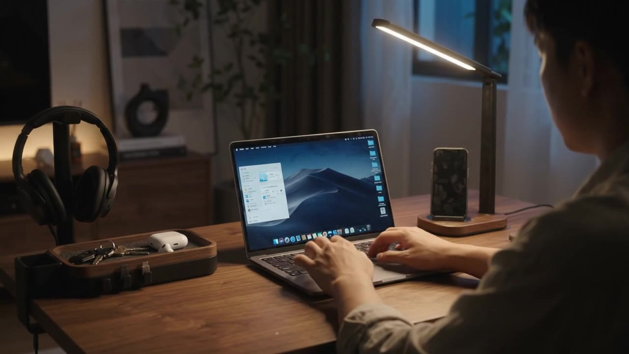 DESKIND ürünleriyle düzenlenmiş bir çalışma masası